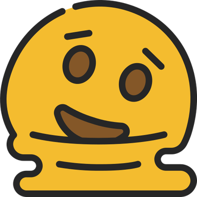 Melting Face Emoji PNG
