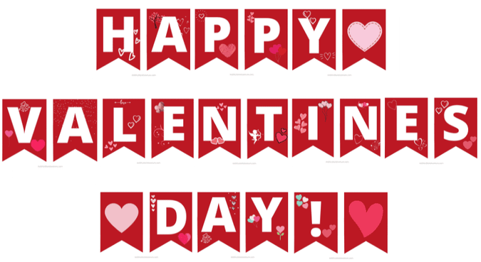 Valentines Day Banner PNG