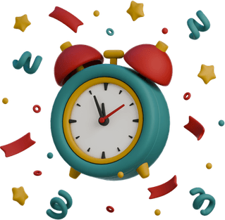 New Year Clock PNG