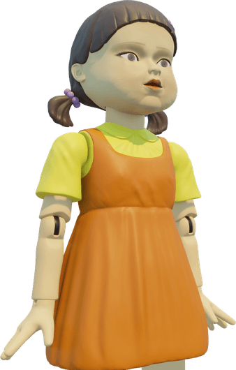 Green Light Doll Squid Game PNG