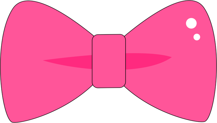 Cartoon Pink Bow PNG