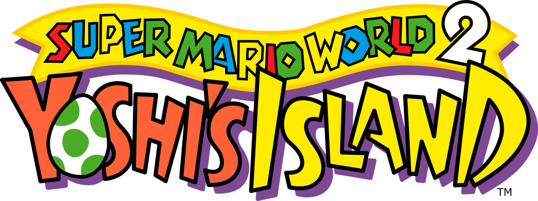 Super Mario World 2 Yoshis Island Logo PNG