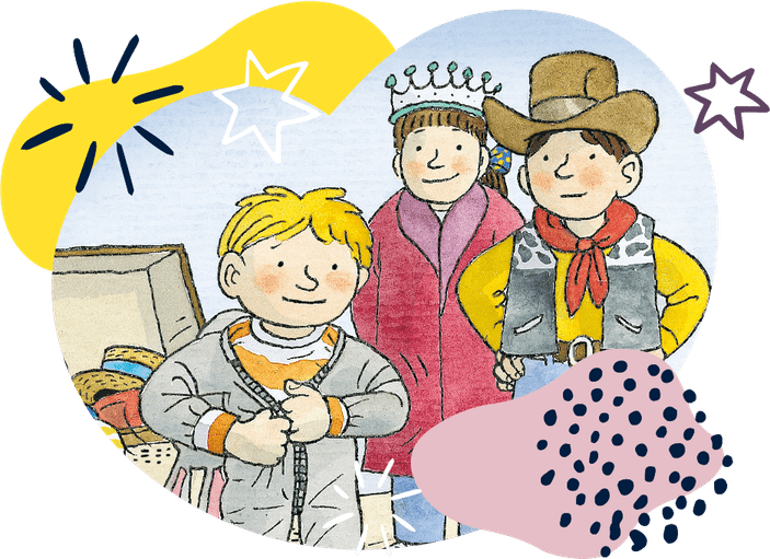 Three Kids Reading Book PNG