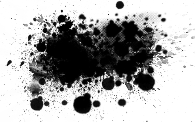 Black Blood Splatter PNG