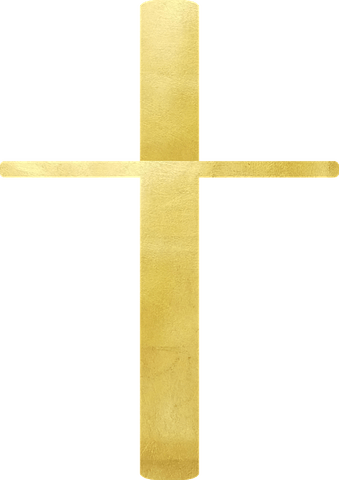 Gold Christian Cross PNG