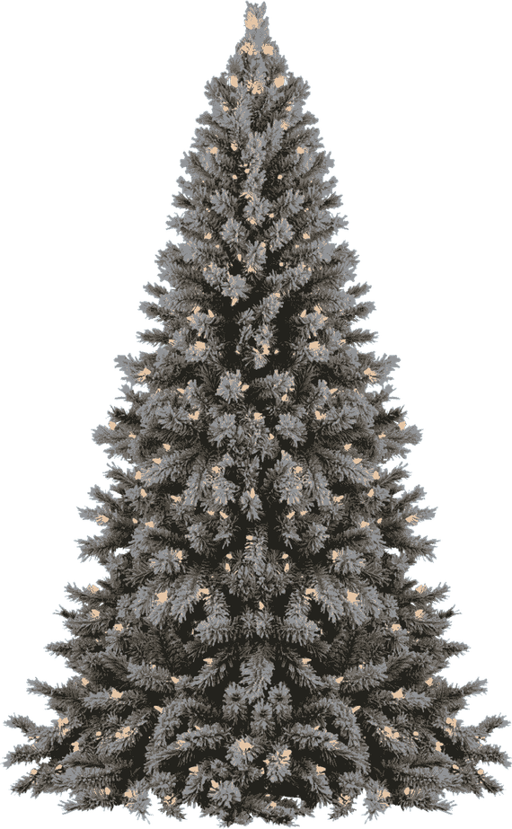 Black Christmas Tree PNG
