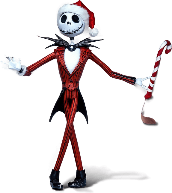 Jack Skellington With Santa Hat PNG