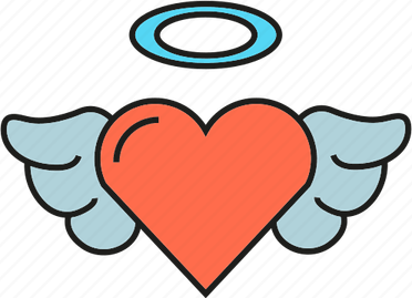 Heart With Angel Wings PNG