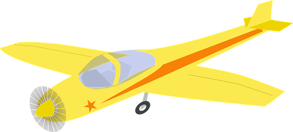 Yellow Airplane PNG