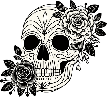 Rose Skull PNG