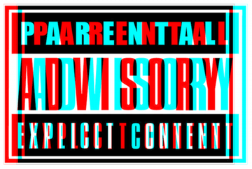 Red Parental Advisory PNG