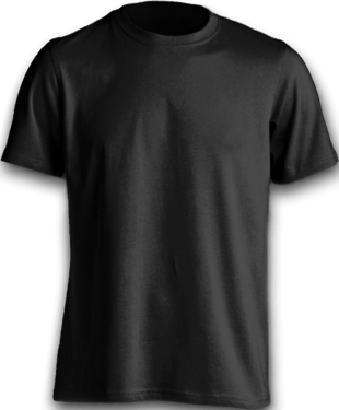 Blank T Shirt Black PNG