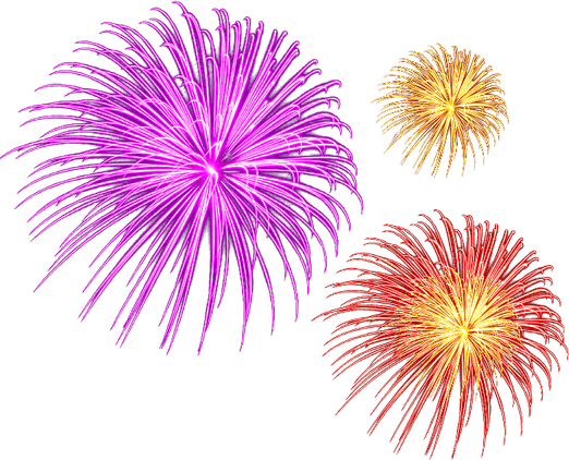 Pink Fireworks PNG