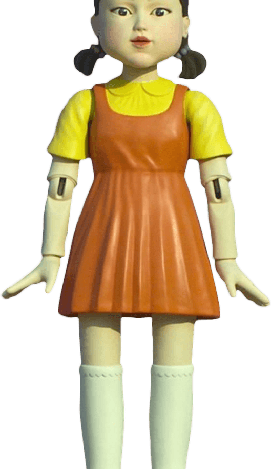 Green Light Doll Squid Game PNG