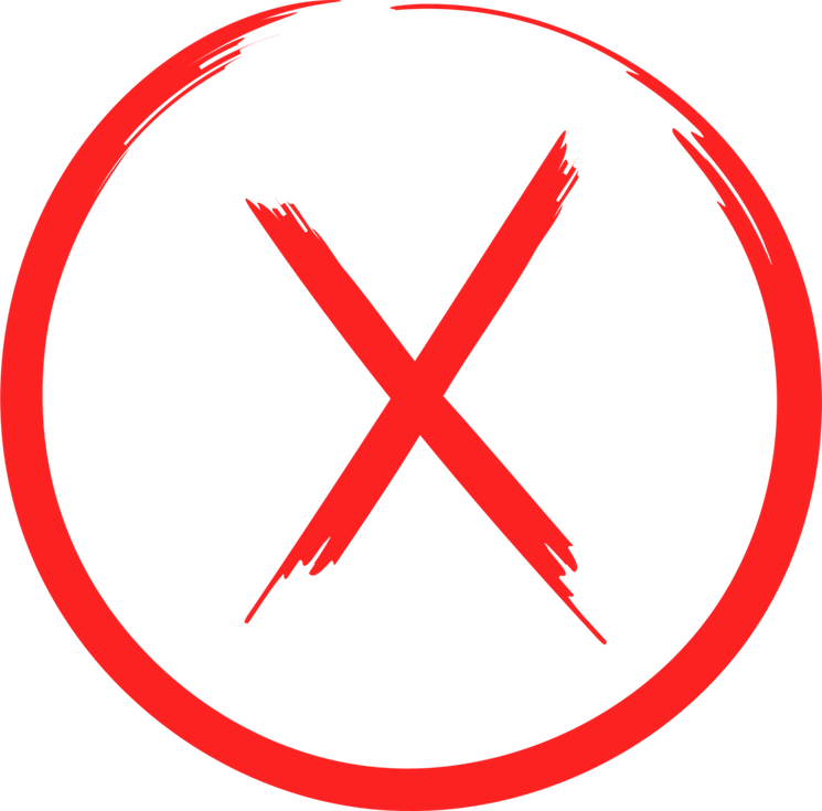 Red Circle X PNG