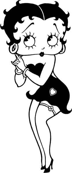 Black Betty Boop PNG