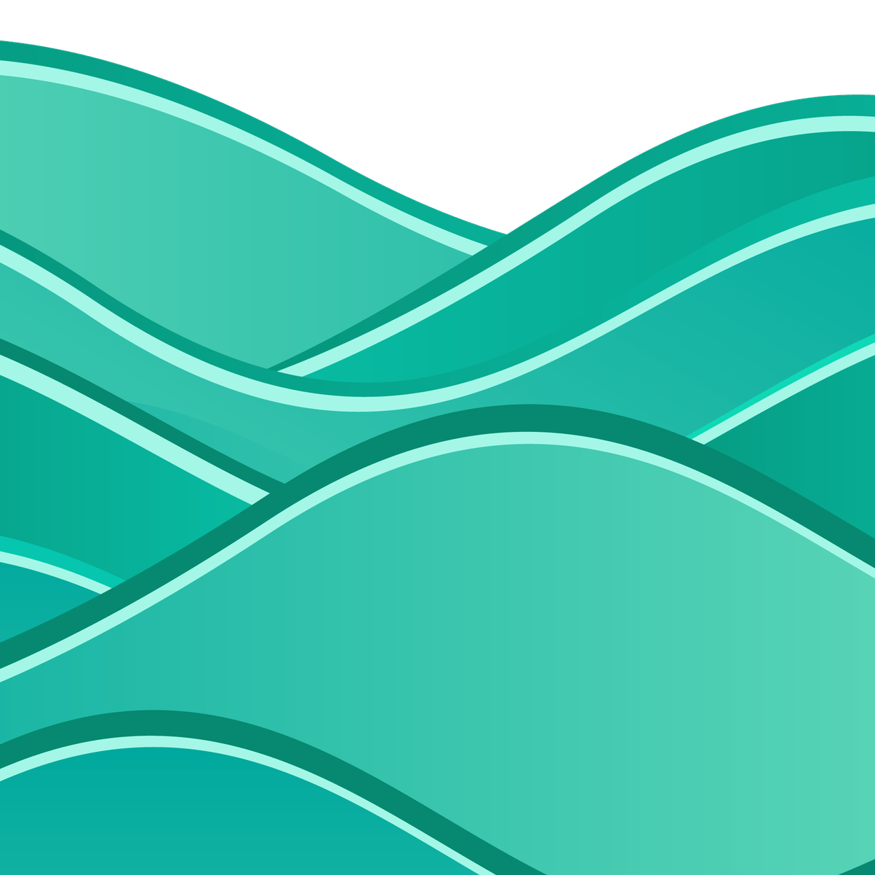 Turquoise Wave PNG