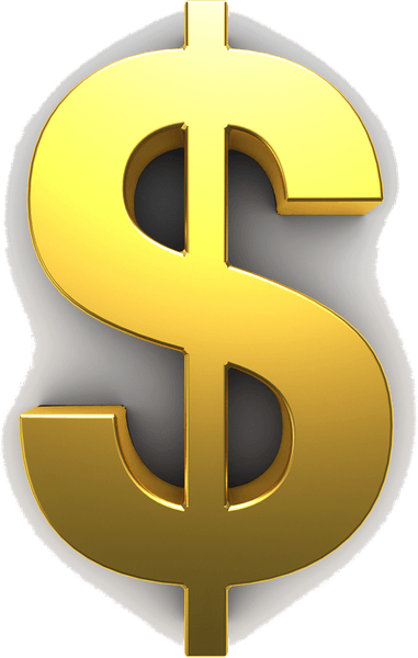 Gold Dollar Sign PNG