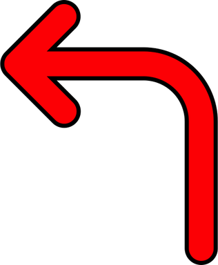 Red Arrow Thin PNG