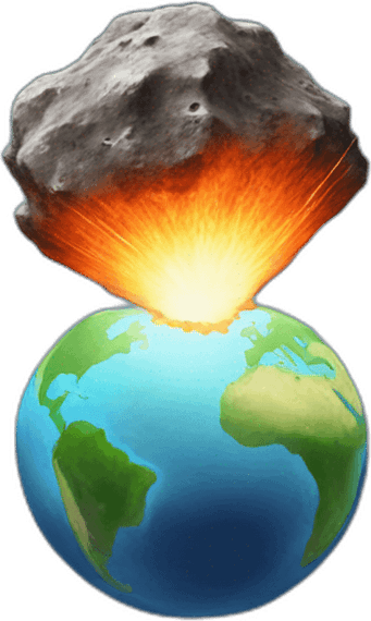 Asteroid Hitting Earth PNG