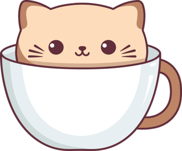 Coffee Cat PNG