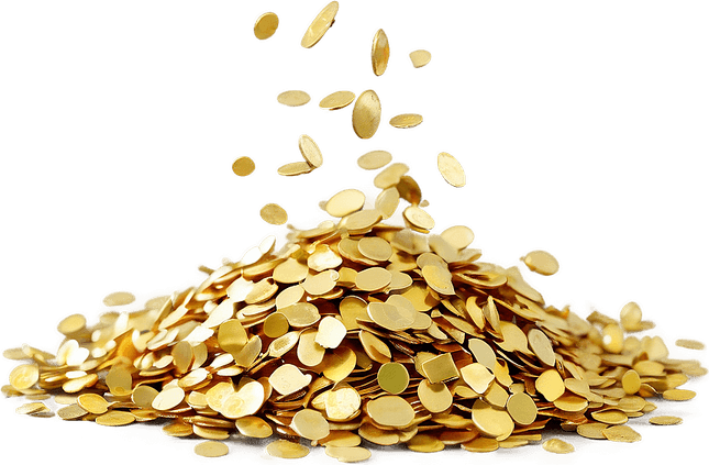 Falling Gold Confetti PNG