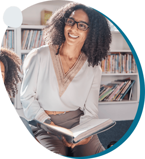 Woman Reading Book PNG