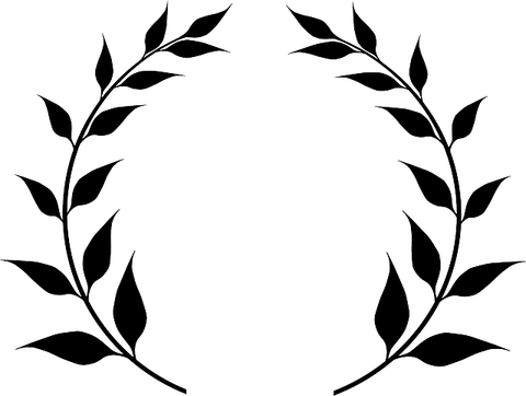 Olive Branch Black PNG