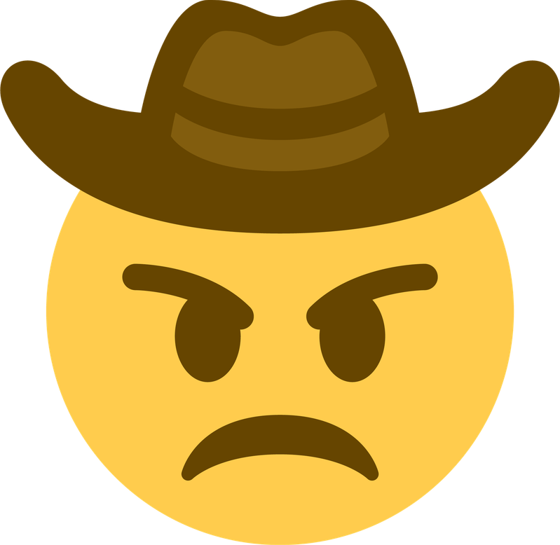 Sad Cowboy Emoji PNG