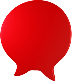 Speech Bubble Red PNG
