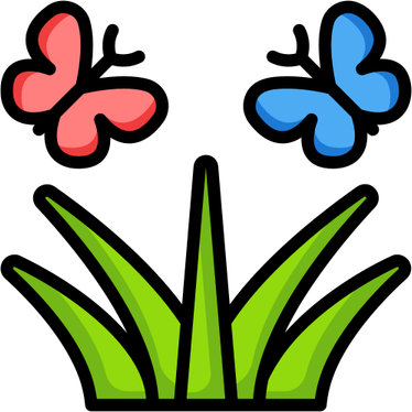 Grass With Butterfly PNG
