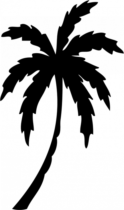 Palm Tree Black PNG