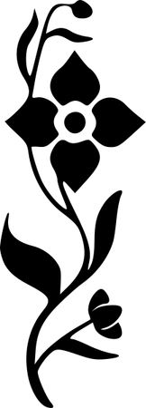 Black Flowers PNG
