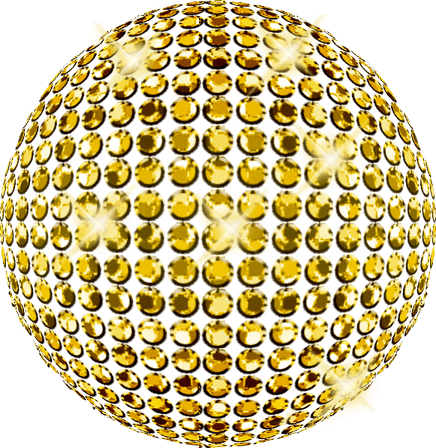 Colorful Disco Ball PNG