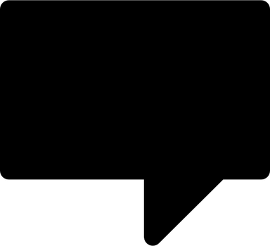 Text Bubble Black PNG