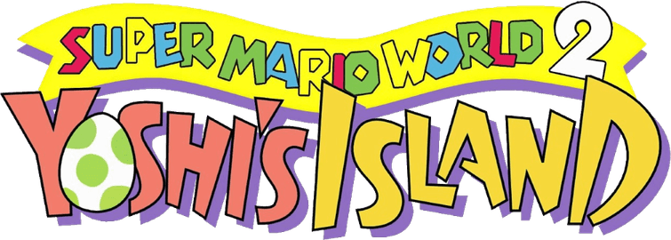 Super Mario World 2 Yoshis Island Logo PNG