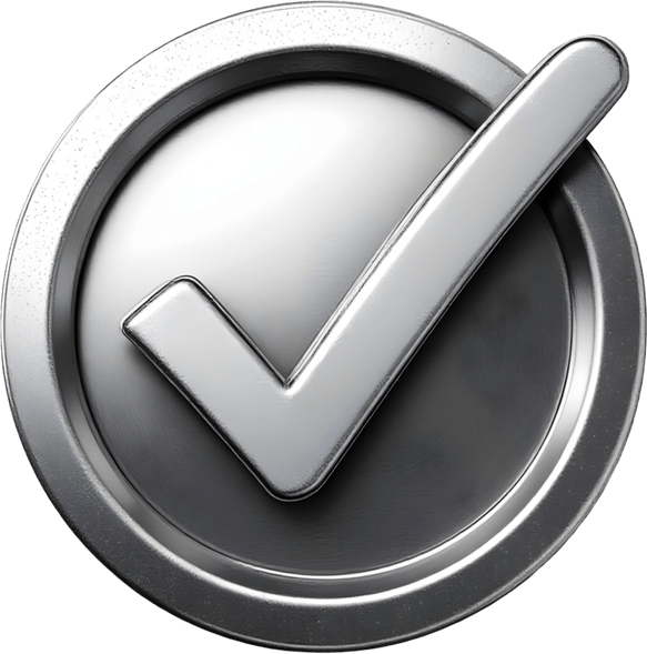 Silver Check Mark PNG
