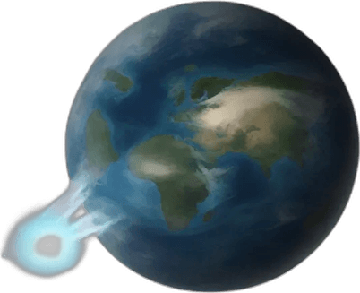 Meteor Hitting Earth PNG