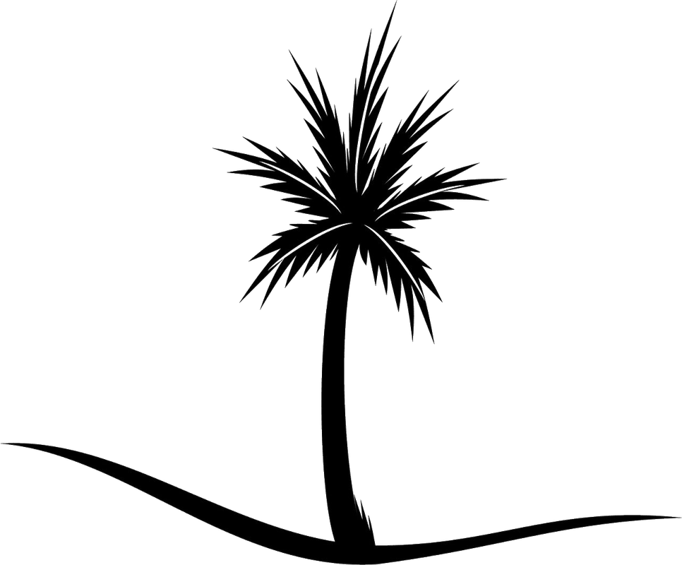 Palm Tree Black PNG