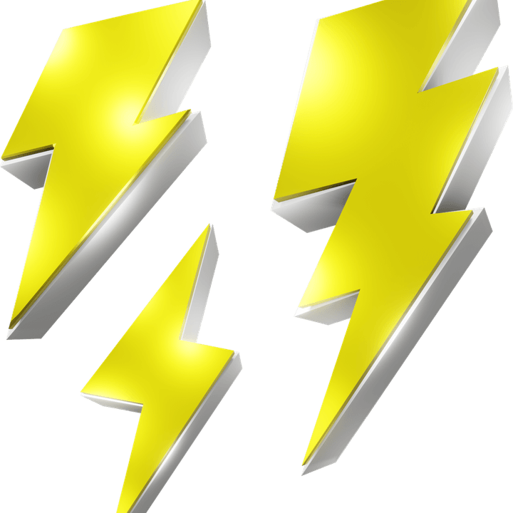Yellow Lightning PNG