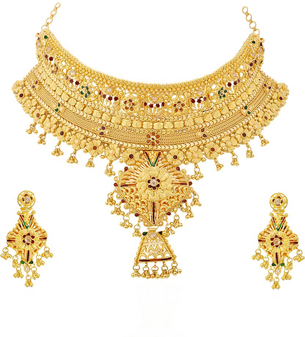 Gold Necklace PNG