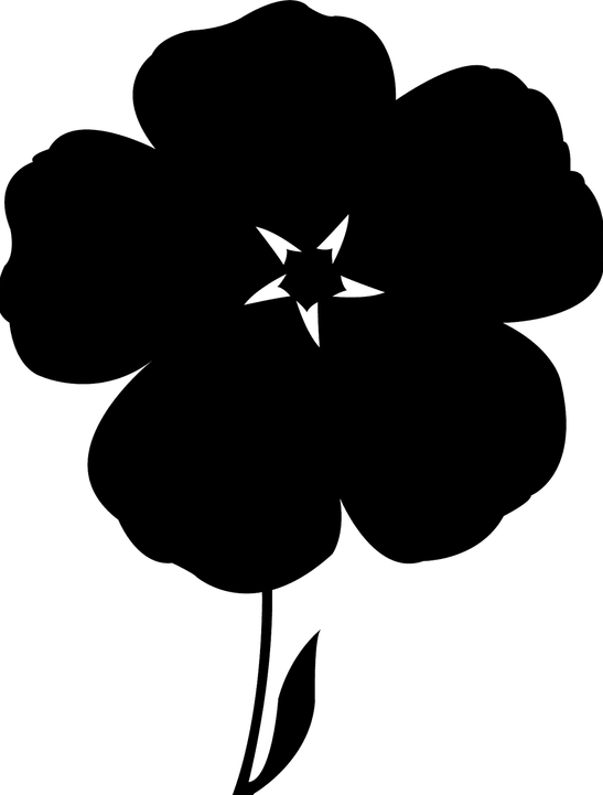 Silhouette Flower PNG