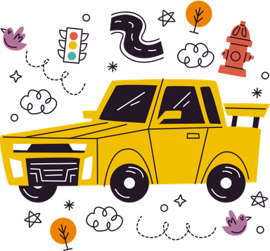 Car Doodle PNG