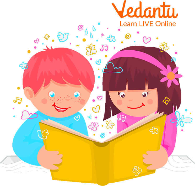 Child Reading Book PNG
