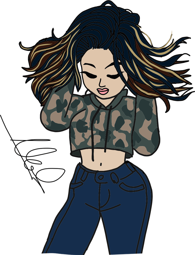 Cute Drawing Girl PNG