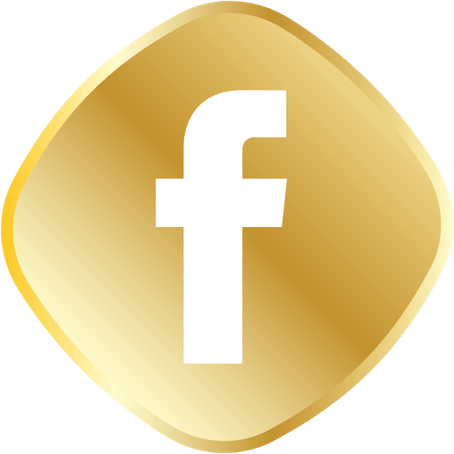 Gold Social Media Icons PNG