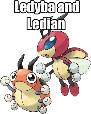 Ledian Pokemon PNG