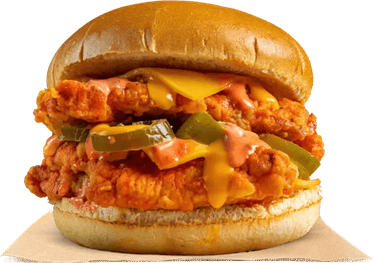 Chicken Fillet Burger PNG
