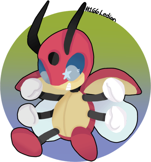 Ledian Pokemon PNG