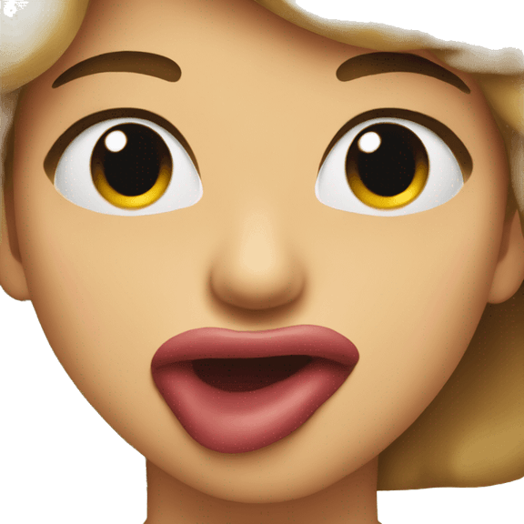 Biting Lip Emoji PNG